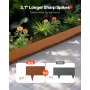 VEVOR Rasenkante, 6er Pack 1016x203,2 mm, Gartenpalisade, Beeteinfassung, Metall-Landschaftseinfassung, biegbare Garteneinfassung, Haifischstachel, Raseneinfassung für Blumenbeete, Hofwegteiler