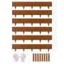 VEVOR Rasenkante, 6er Pack 1016x203,2 mm, Gartenpalisade, Beeteinfassung, Metall-Landschaftseinfassung, biegbare Garteneinfassung, Haifischstachel, Raseneinfassung für Blumenbeete, Hofwegteiler