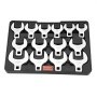 VEVOR Crowfoot Wrench Set, 1/2-inch Drive, 14-Piece, SAE (1-1/16 inch - 2 inch), Crowfoot Wrench Set with Storage Tray, 40CR Material with Laser-Engraved Size Markings, for Mechanical Maintenance