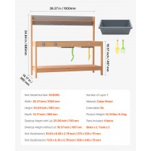 VEVOR Matschküche Kinderküche Spielküche Holzspielzeug Zubehör 1000x360x885mm