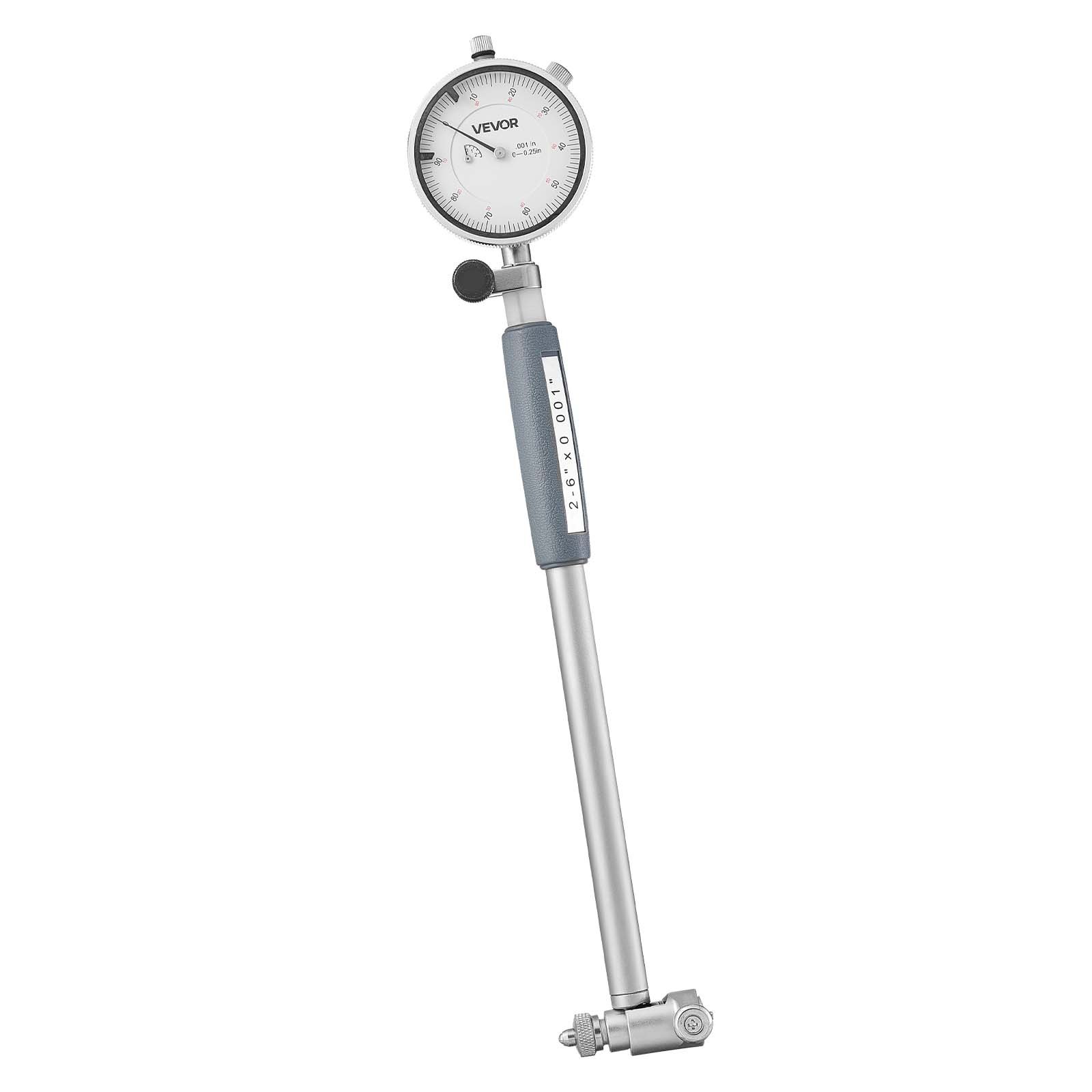 VEVOR Innendurchmesser Messuhr Set, Messuhr mit 0,03 mm Genauigkeit, 0-6,35 mm Bohrungsmessgerät, Bohrungslehre mit Stange, Aufbewahrungskoffer, Ambosse für industrielle Bearbeitungsmessungen