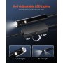 VEVOR Endoskopkamera mit Licht, Dual Lens Endoskop für Android & iOS, 1920P HD-Inspektionskamera mit 8+1 LED-Licht, 2-fachem Zoom, 5 m Kabel, wasserdichte IP67-Kanalkamera für Auto, Sanitär