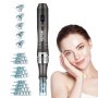 VEVOR Professionelles Microneedling Pen Derma-Stift 6 Gang mit 22 Nadeln 0-2,5mm