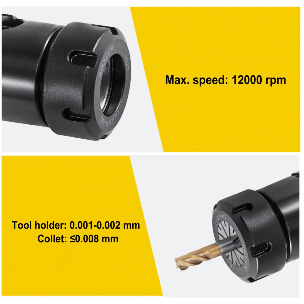 Vevor 19 Stk. Spannzangenfutter 2-20 Mm Spannzangen Set Nt30 1 Werkzeughalter