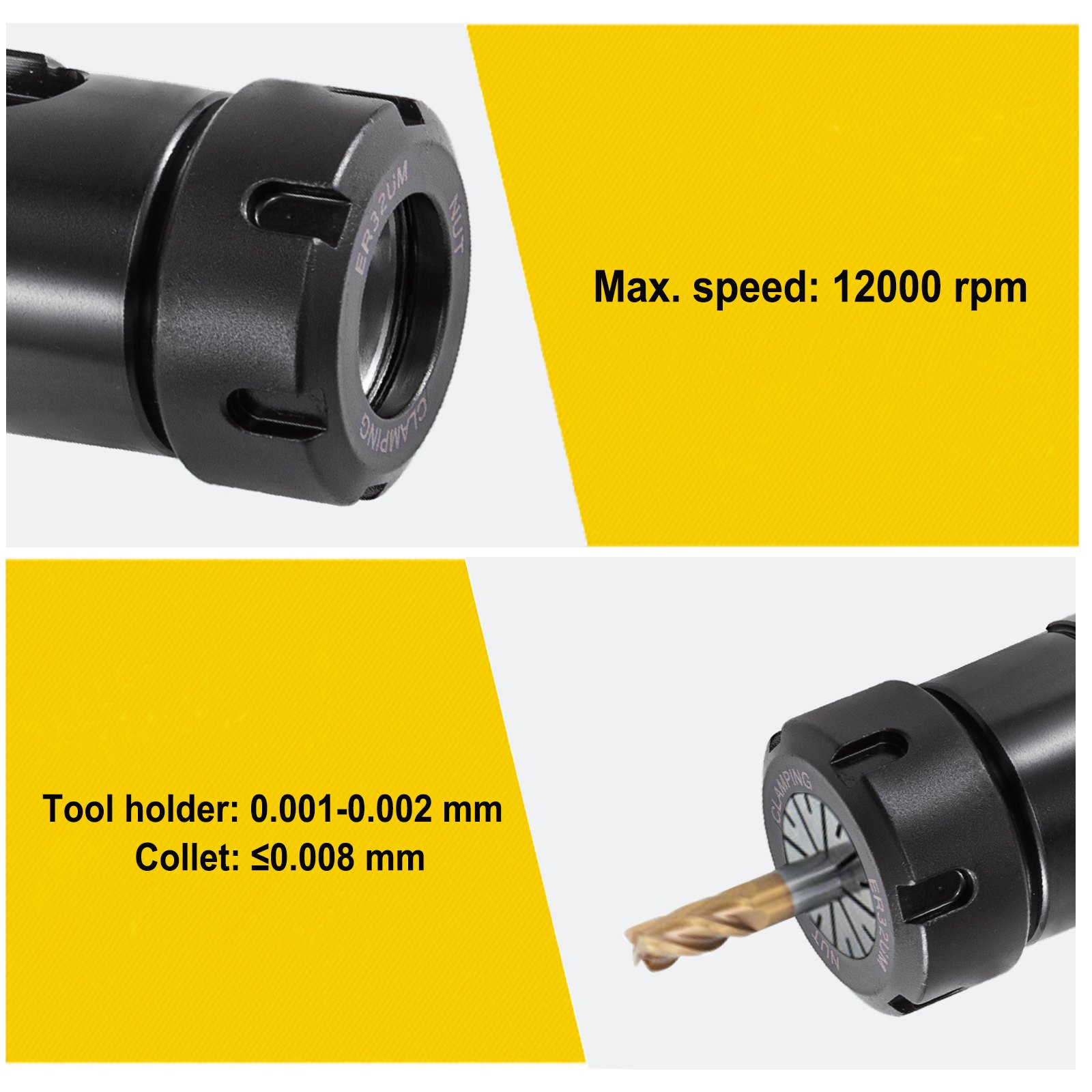 Vevor 19 Stk. Spannzangenfutter 2-20 Mm Spannzangen Set Nt30 1 Werkzeughalter