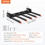 VEVOR pallet fork with 48" bucket, 1200 kg load capacity, clamping device for pallet fork bucket attachments for collecting fallen branches, debris or garden waste