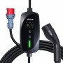 VEVOR Mobile Wallbox, 11 kW 16A, Type 2 Portable EV Charger, 3 Phase Electric Vehicle Car Charger with 8 m Charging Cable, CEE16 Plug, LCD Screen, Adjustable EV Charging Station, IP66 Control Box