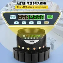 VEVOR Geldzählmaschine münzen 220 V, Kleingeld Sortierer 300 Münzen pro Min, Geldsortierer münzen 700 Münzen Kapazität, Münzzähler Euro Münzzählermaschine mit 8 Auffangboxen, Geldzähler, für U-Bahnen
