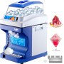 VEVOR Kommerzielle Ice Shaver 300W Eisrasiermaschine Eiscrusher mit einer Drehzahl von 320PRM Eiszerkleinerer Eismaschine mit Kompressor Schneekegel Maker Eiscrusher Schneekegel Maker soft Eismaschine