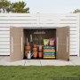 VEVOR Gartenschrank Geräteschuppen Gartenhäuschen 1405x825x1200 mm Braun, für Garage Terrasse & Garten, mit Abschließbarer Tür & Abgerundeten Ecken, HDPE-Harz, Wasserdicht, bis zu 59 kg Belastbar