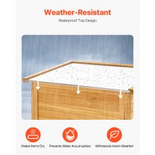 VEVOR Geräteschuppen 800 x 500 x 1620 mm, großer Gerätehaus, Geräteschrank mit Metallrahmen, Regalen, Boden, wasserdichter Lagerschrank für Terrasse, Hof, Rasen, Garten, Gartenschrank