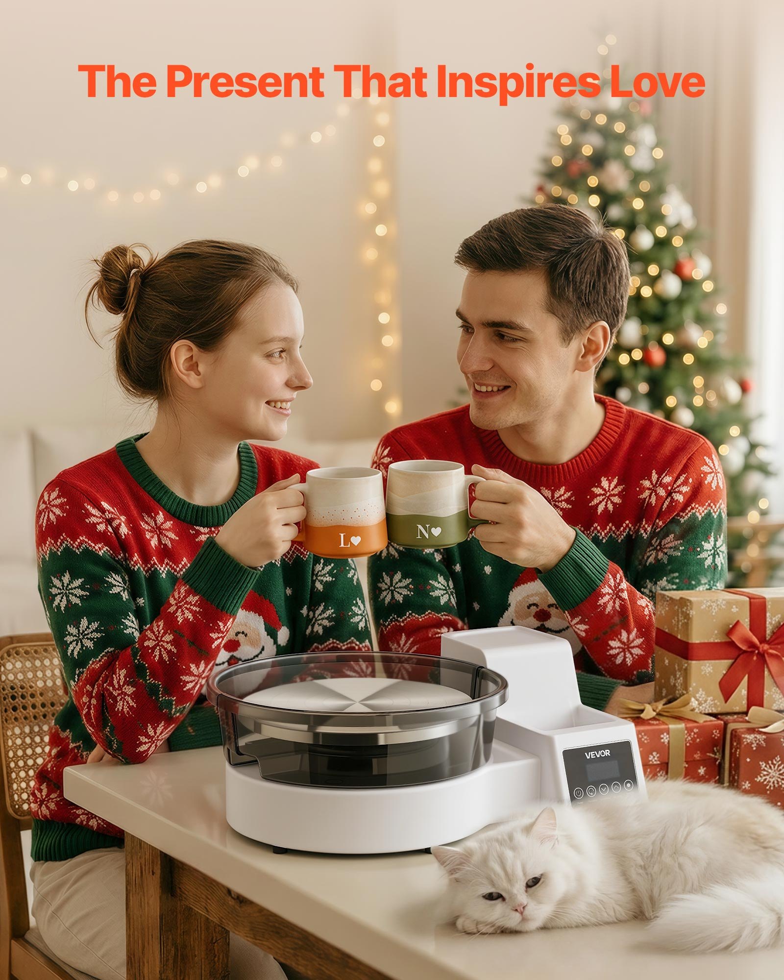 VEVOR Töpferscheibe Elektrisch 450 W, Töpferdrehmaschine 28 cm Drehteller (Aluminium), Töpfermaschine mit Fußpedal & 30–300 U/min Einstellbarer Drehzahl & PP-Gehäuse, für Anfänger DIY-Tonkunst, Weiß