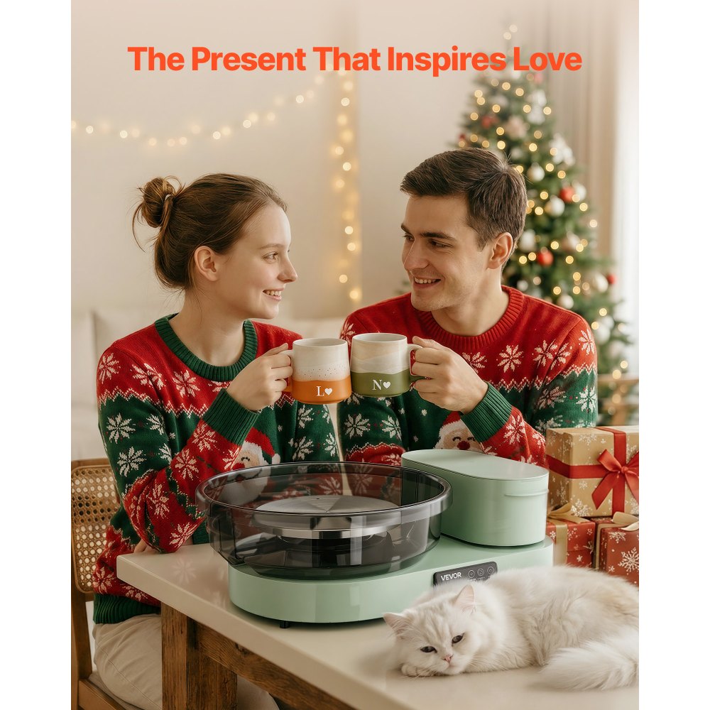 VEVOR Töpferscheibe Elektrisch 450 W, Töpferdrehmaschine 28 cm / 36 cm Drehteller, Töpfermaschine mit Fußpedal & 30–300 U/min Einstellbarer Drehzahl & Aluminiumgehäuse, für Anfänger DIY-Tonkunst, Grün