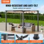 VEVOR Pavillon Gartenzelt Outdoor Pergola Sonnenschutzdach Alu 3x3x2,3m Beige