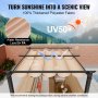 VEVOR Pavillon Gartenzelt Outdoor Pergola Sonnenschutzdach Alu 3x3x2,3m Beige