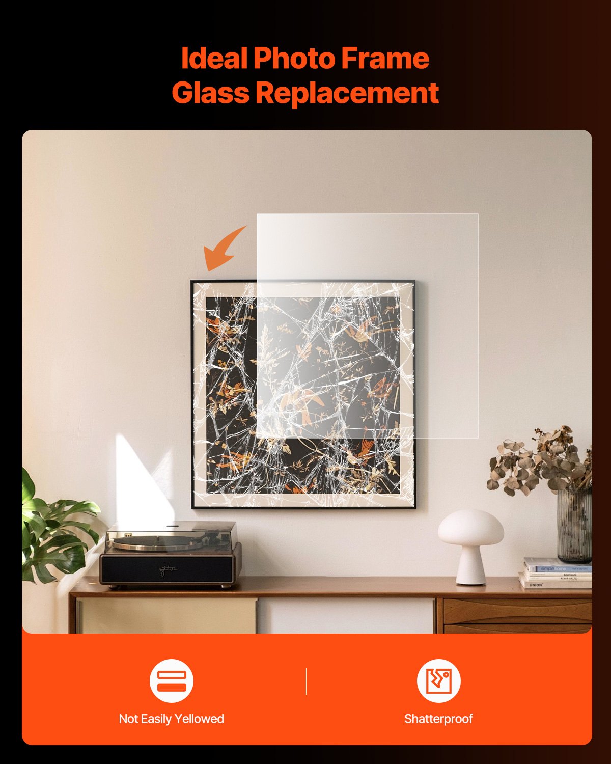 VEVOR PET-/Plexiglasplatten, 5er-Set Kunststoffplatten,  610x914mm, 1mm dick, transparente, flexible Kunststoffplatten zum Basteln, Ersatzglas für Bilderrahmen, DIY-Displayprojekt, leicht zu schneiden