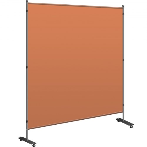 VEVOR Stellwand Paravent Raumteiler 1 Trennwände Sichtschutz 180,34x182,88cm Anthrazit Raumteiler Bildschirm aus Wasserdichter Stoff Rahmen für Büros, Arbeitsstätten Balkon Fotostudio Restaurant Braun