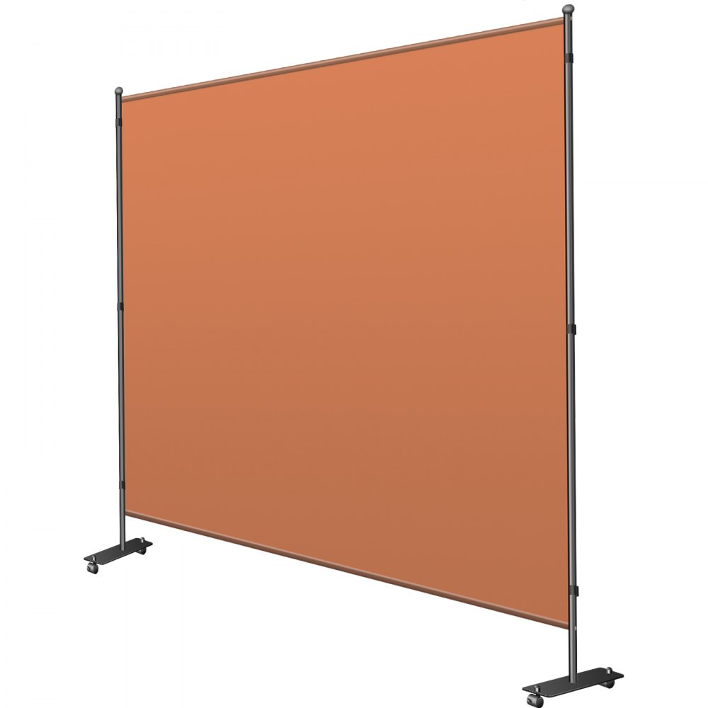 VEVOR Stellwand Paravent Raumteiler 1 Trennwände Sichtschutz 180,34x182,88cm Anthrazit Raumteiler Bildschirm aus Wasserdichter Stoff Rahmen für Büros, Arbeitsstätten Balkon Fotostudio Restaurant Braun