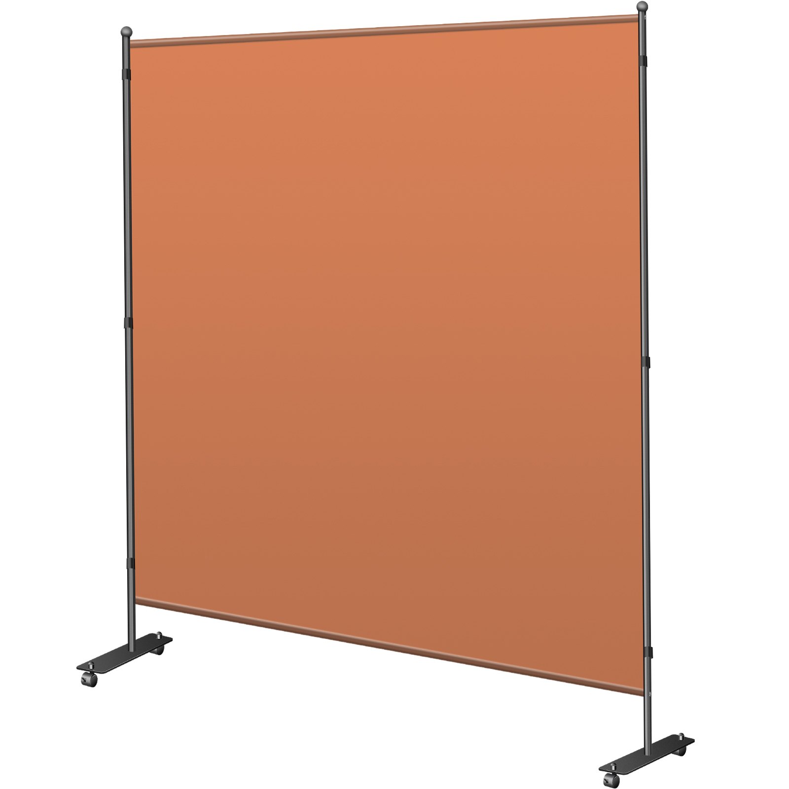 VEVOR Stellwand Paravent Raumteiler 1 Trennwände Sichtschutz 180,34x182,88cm Anthrazit Raumteiler Bildschirm aus Wasserdichter Stoff Rahmen für Büros, Arbeitsstätten Balkon Fotostudio Restaurant Braun