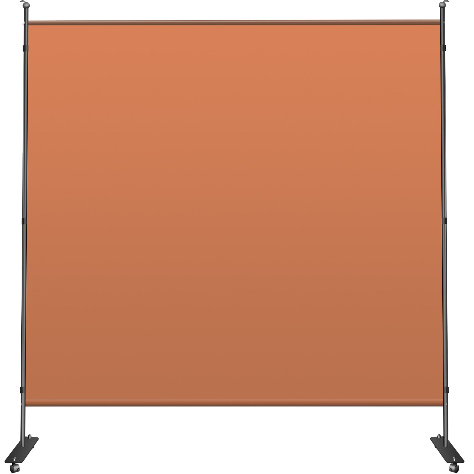 VEVOR Stellwand Paravent Raumteiler 1 Trennwände Sichtschutz 180,34x182,88cm Anthrazit Raumteiler Bildschirm aus Wasserdichter Stoff Rahmen für Büros, Arbeitsstätten Balkon Fotostudio Restaurant Braun