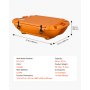 VEVOR Floating Cooler, 37.9 L Floating Ice Chest with Dry Storage & Tow Rope, Premium LLDPE Amphibious Drink Cooler for Water & Land, Cruise Smoothly Stable on Lake, River, Pool, Beach, Kayak, Orange