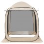 VEVOR Campingzelt, 182,88x182,88x219,4 cm, Pop-up-Zelt mit ausziehbarer Markise, tragbares Partyzelt für 4-6 Personen, inkl. Tragetasche & Seitenwänden, für Terrasse & Outdoor-Aktivitäten, Beige