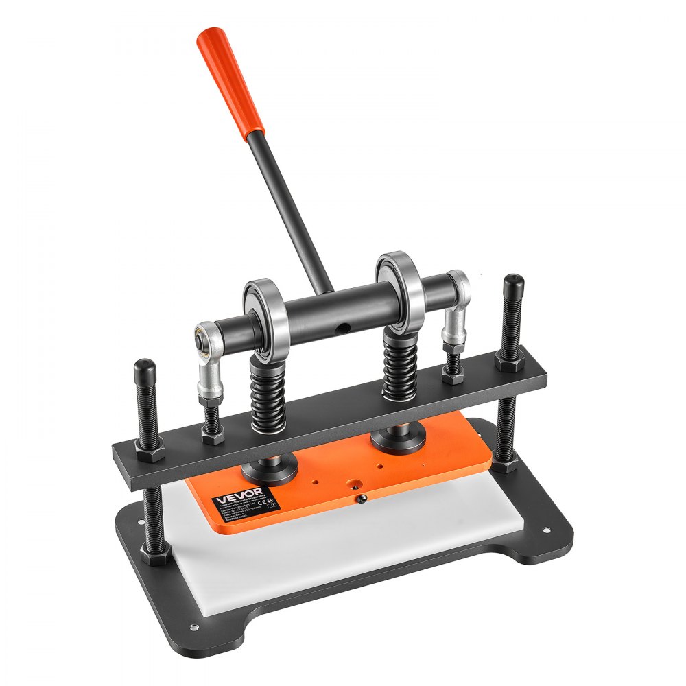 VEVOR Leder Stanzmaschine 260x120 mm Lederschneidemaschine Lochmaschine, Handpresse zum Prägen & Stanzen von Leder Stoff Papier Silikon 1,5 t Druck 12 mm Hub Stahlkonstruktion Zwei Führungswellen