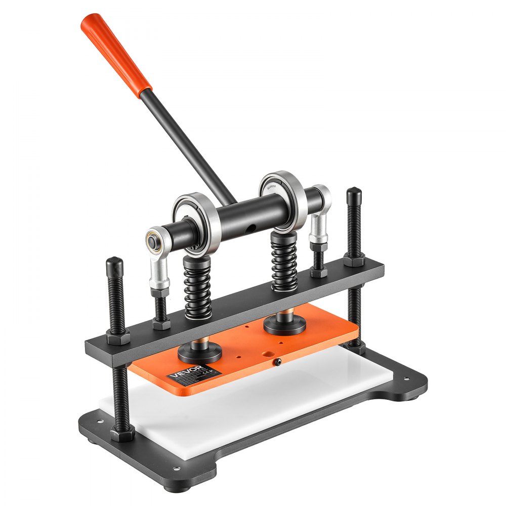 VEVOR Leder Stanzmaschine 260x120 mm Lederschneidemaschine Lochmaschine, Handpresse zum Prägen & Stanzen von Leder Stoff Papier Silikon 1,5 t Druck 12 mm Hub Stahlkonstruktion Zwei Führungswellen