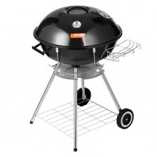 VEVOR Wasserkocher Holzkohlegrill Kugelgrill 56 cm tragbar Grill Kugelgrill mit Deckel Leckeres BBQ Picknickgrill mit großer Grillfläche Holzkohle