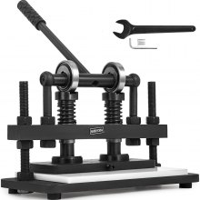 VEVOR Leder Stanzmaschine Manuelle Lederschneidemaschine Leder Prägemaschine, 36 x 25 x 47 cm Stanzmaschine aus Stahl, 1,5 t Druck, Max. Druckhub 10 mm Manuelle Prägepresse Lederschneider