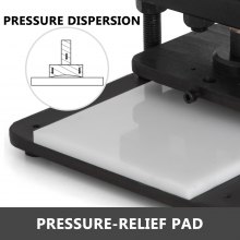 VEVOR Leder Stanzmaschine Manuelle Lederschneidemaschine Leder Prägemaschine, 36 x 25 x 47 cm Stanzmaschine aus Stahl, 1,5 t Druck, Max. Druckhub 10 mm Manuelle Prägepresse Lederschneider