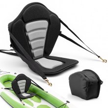 VEVOR 1 x Kajaksitz 12 mm Dicke, Gepolsterter Sitz für Stand-Up-Paddle-Board, Bootssitz mit Rückenlehne & Aufbewahrungstasche & Verstellbaren Gurten für SUP Kanu Angelboot Aufblasbares Kajak