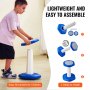 VEVOR Wackelstuhl für Kinder Wackelhocker mit Schwammkissen, Kinderhocker verbessert Konzentration, Haltung und beruhigt Kinder, 70 kg belastbar Wackelhocker aus HDPE ideal für Schulen Zuhause Blau