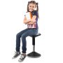 VEVOR Aktivstuhl Wackelhocker Stehhocker, höhenverstellbar (40-55 cm), flexibler Sitz-Wackelhocker aus PVC+ABS, Wackelsitz Wackelstuhl ideal für Schulen, Büro und Zuhause, 48 kg belastbar Schwarz