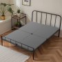 VEVOR Bunkie-Boards für Queensize-Betten 2010x1480x38mm, 4-Teilig, Bunkie-Brett für Lattenrost, Bettstützlatten mit 200D Oxford-Gewebe, Holzmatratzenauflage, Matratzen-Unterbau, Grau