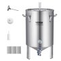 VEVOR Bierbrauanlage Bierbraugerät Kessel aus Edelstahl 60 L Bierfermenter, Braueimer-Fermenter zum Brauen, Heimbrauzubehör mit Sockel, Kessel-Suppentopf inkl. Deckel, Griff, Ventil, Zapfhahn