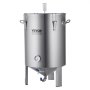VEVOR Bierbrauanlage Bierbraugerät Kessel aus Edelstahl 60 L Bierfermenter, Braueimer-Fermenter zum Brauen, Heimbrauzubehör mit Sockel, Kessel-Suppentopf inkl. Deckel, Griff, Ventil, Zapfhahn
