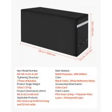 VEVOR Grillabdeckung Cover Abdeckhaube Outdoor Wasserdicht Abdeckplane 1676mm
