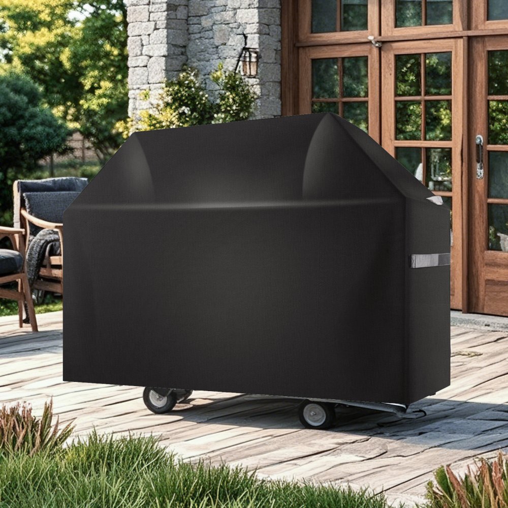 VEVOR Grillabdeckung Abdeckhaube Grillhaube (1219 mm) Abdeckplane für Außengrills, wasserdicht & wetterbeständig, strapazierfähiges 600D-Polyester, einfaches An- und Ausziehen, mit Klettbändern