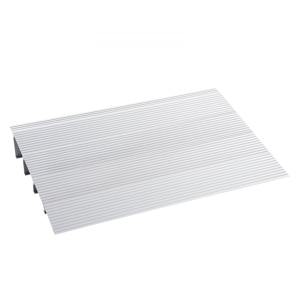 VEVOR Threshold Ramp 56.3 x 86.4 x 10.2 cm Wheelchair Ramp 362.8 kg Load Capacity Aluminum Alloy Access Ramp Curb Ramp Modular Design Threshold Ramp Non-Slip Aluminum Ramp