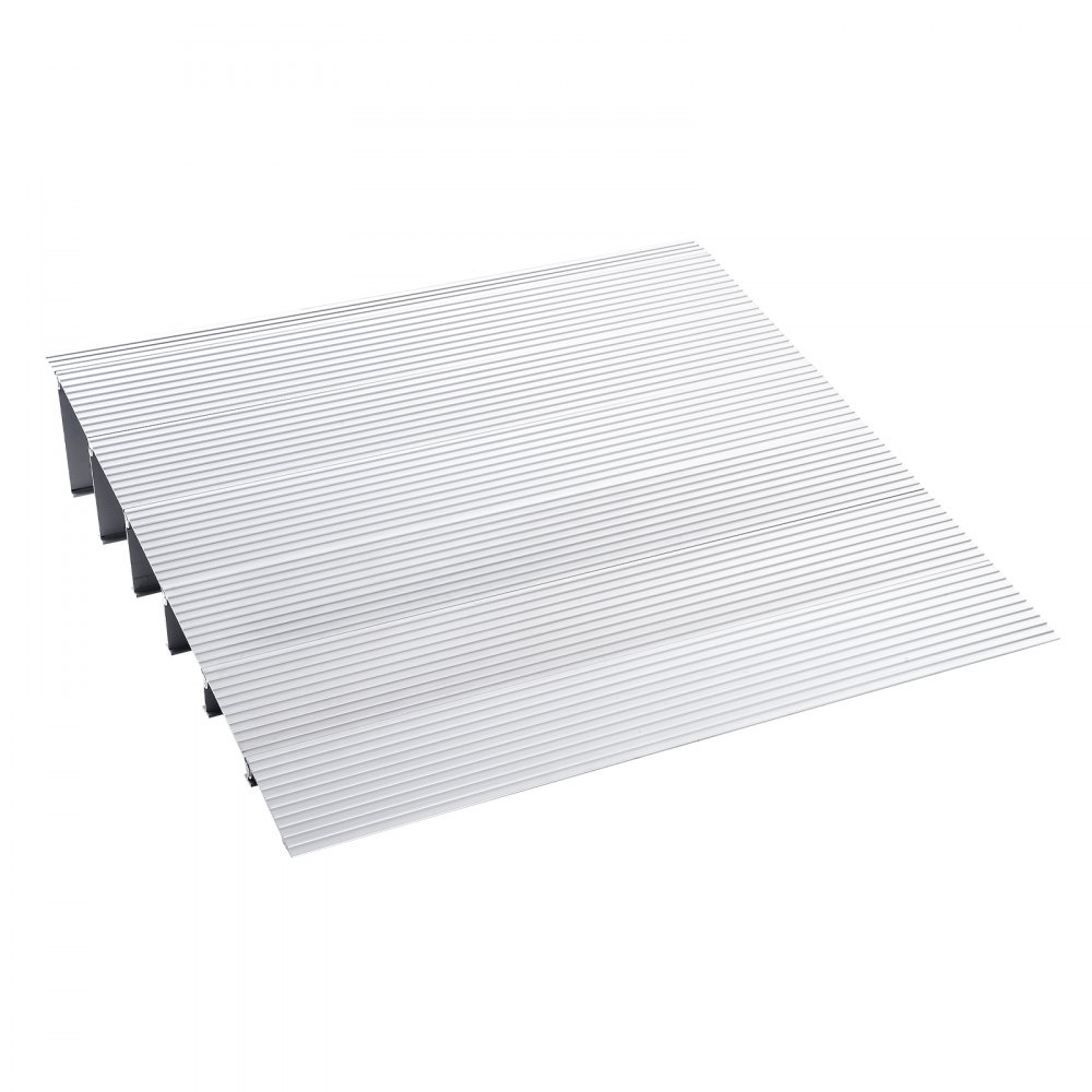 VEVOR Türschwellenrampe 69 x 86,4 x 15,2 cm Rollstuhlrampe 362,8 kg Tragfähigkeit Auffahrrampe aus Aluminiumlegierung Bordsteinrampe modulares Design Schwellenrampe rutschfest Aluminiumrampe Rampe