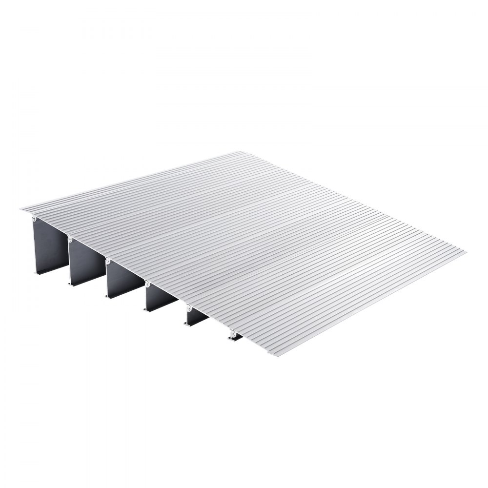 VEVOR Türschwellenrampe 69 x 86,4 x 15,2 cm Rollstuhlrampe 362,8 kg Tragfähigkeit Auffahrrampe aus Aluminiumlegierung Bordsteinrampe modulares Design Schwellenrampe rutschfest Aluminiumrampe Rampe