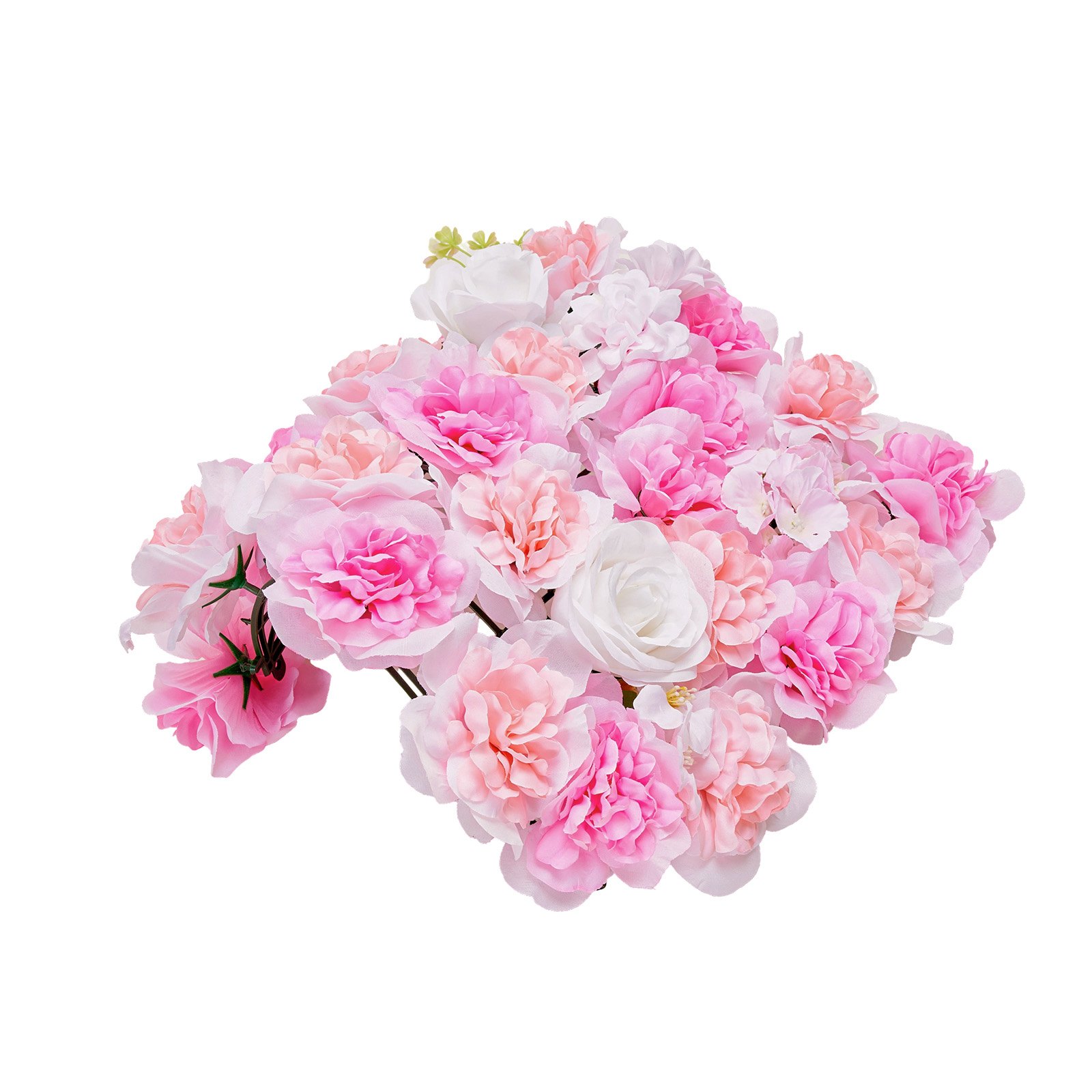 VEVOR Künstliche Hecke, 12 Stück, 380x380x65 mm, Künstliche Pflanzenwand, nahtloses Design und einfache Installation für Hochzeit, Valentinstag, Zuhause, Babyparty, Hintergrunddekoration, Rosa