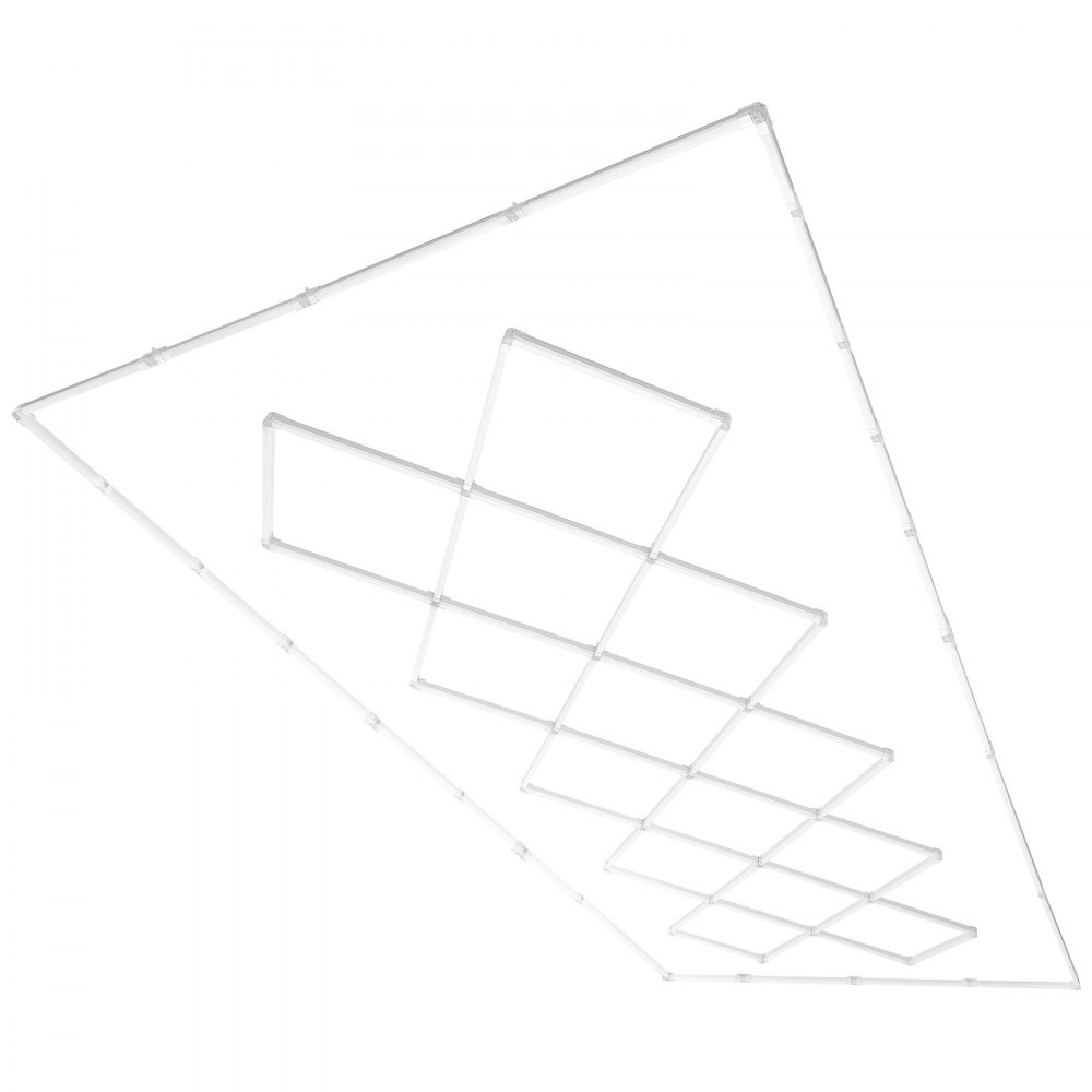 VEVOR LED-Garagenleuchten, 88000 lm, 6500 K, 14 Rastersysteme, quadratische Garagen-Deckenleuchten, DIY, kaltweiß, Autodetaillierung, Garagenbeleuchtung, superhelles Ladenlicht für Keller, Lager, Auto-Schönheitswerkstatt