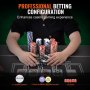 VEVOR Kunststoff Pokerchip-Set, 200-teiliges Pokerset Ungekennzeichnet, Pokerspielset mit Alu-Pokerkoffer, Karten, Knöpfe und Würfel, Komplett Set 6-7 Spieler für Texas Hold'em, Blackjack usw.