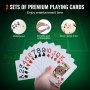 VEVOR Pokerchip-Set, 500-teiliges Pokerset, Clay Komplettes Pokerspielset mit ABS-Pokerkoffer, Karten, Knöpfe und Würfel, Komplett Set 9-10 Spieler für Texas Hold'em, Blackjack, Glücksspiel usw.