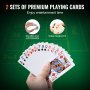 VEVOR Pokerchip-Set, 500-teiliges Pokerset, Kunststoff Komplettes Pokerspielset mit Alu-Pokerkoffer, Karten, Knöpfe und Würfel, Komplett Set 9-10 Spieler für Texas Hold'em, Blackjack, Glücksspiel usw.