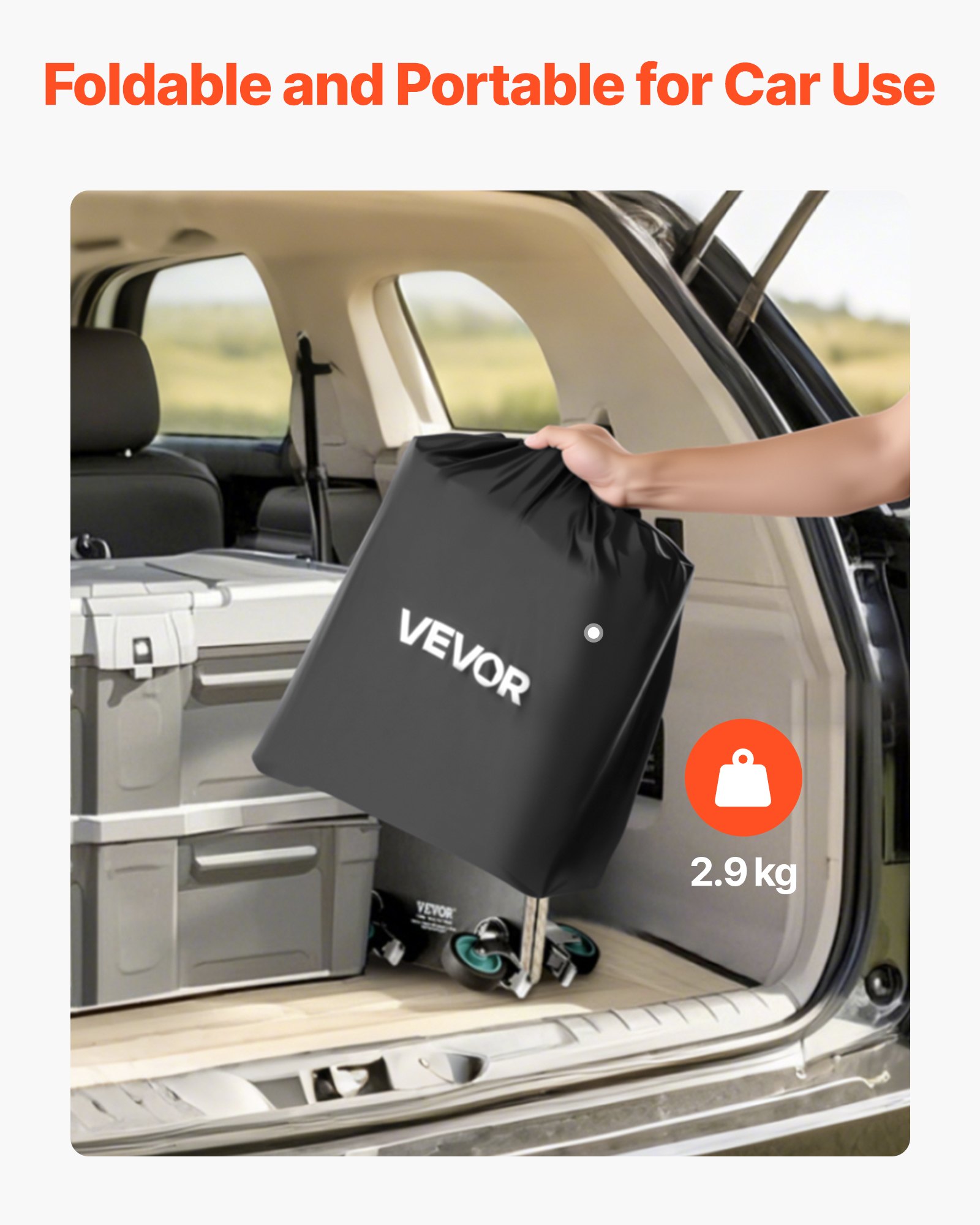 VEVOR Gepäckträgertasche für Anhängerkupplung aus wasserdichtes 840D-PVC (0,34 m³), Gepäcktasche zur Aufbewahrung auf der Ladefläche von Lkws mit verstärkten Gurten für PKW SUVs Vans Schwarz