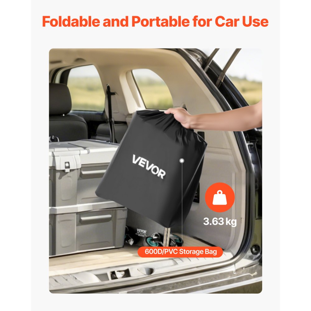 VVEVOR Gepäckträgertasche für Anhängerkupplung aus wasserdichtes 840D-PVC (0,453 m³), Gepäcktasche zur Aufbewahrung auf der Ladefläche von Lkws mit verstärkten Gurten für PKW SUVs Vans Schwarz