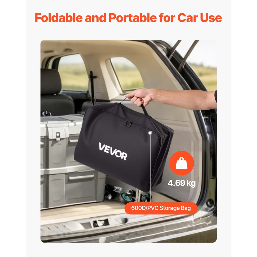 VEVOR Gepäckträgertasche für Anhängerkupplung aus wasserdichtes 840D-PVC (0,71 m³), Gepäcktasche zur Aufbewahrung auf der Ladefläche von Lkws mit verstärkten Gurten für PKW SUVs Vans Schwarz